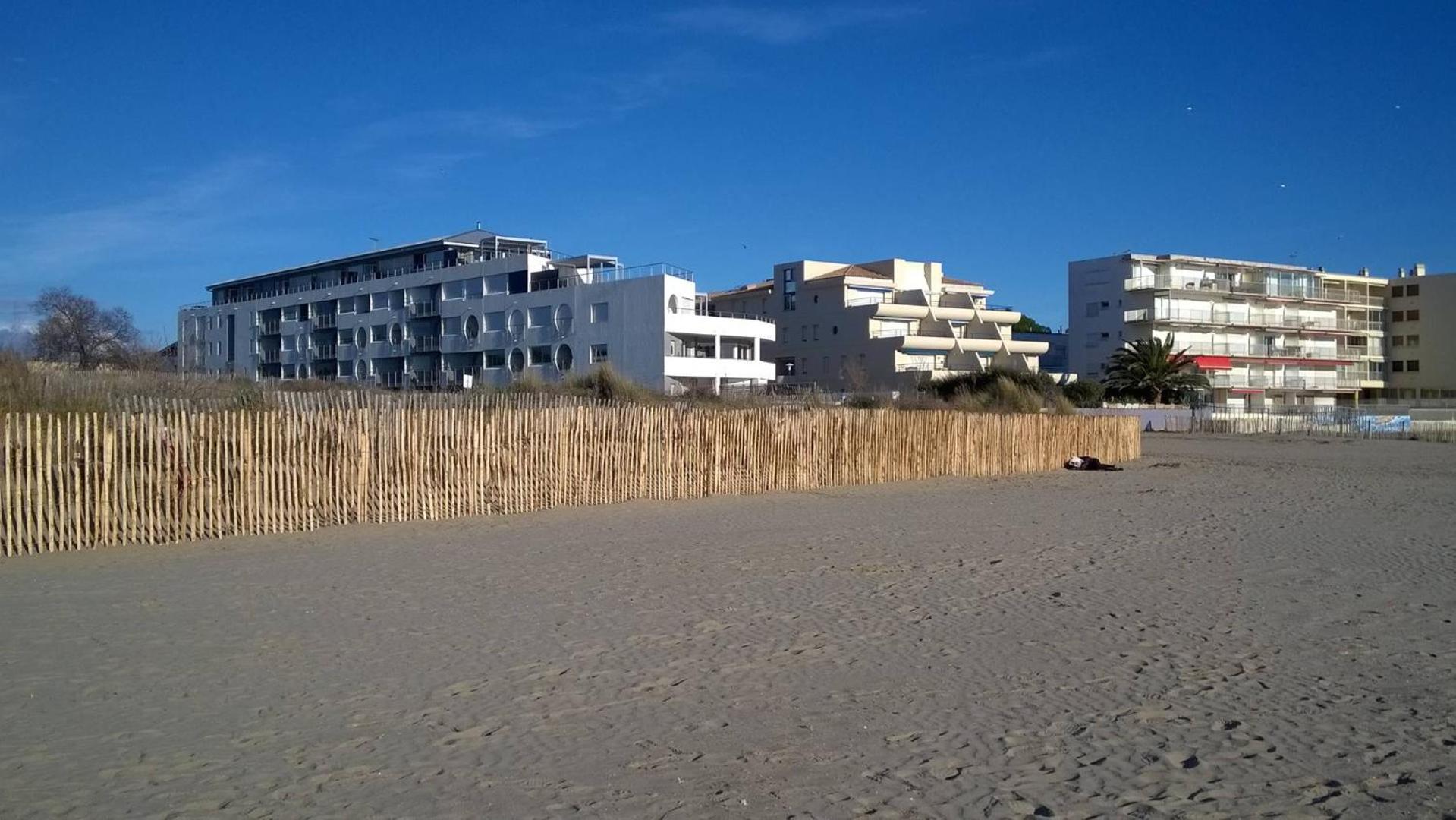 As14629 - P2 Mezzanine Avec Vue Mer Laterale, Dans Une Residence Sur Plage Avec Parking Prive 勒格罗-迪鲁瓦 外观 照片